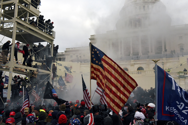 Rioters in support of sitting US President Donald Trump stormed the US Capitol building in an unprecedented act of violence on Wednesday, January 6, 2021. Source.